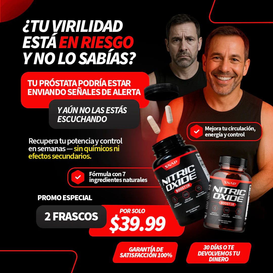 NITRIC OXIDE: POTENCIA AL MÁXIMO TU RENDIMIENTO MASCULINO