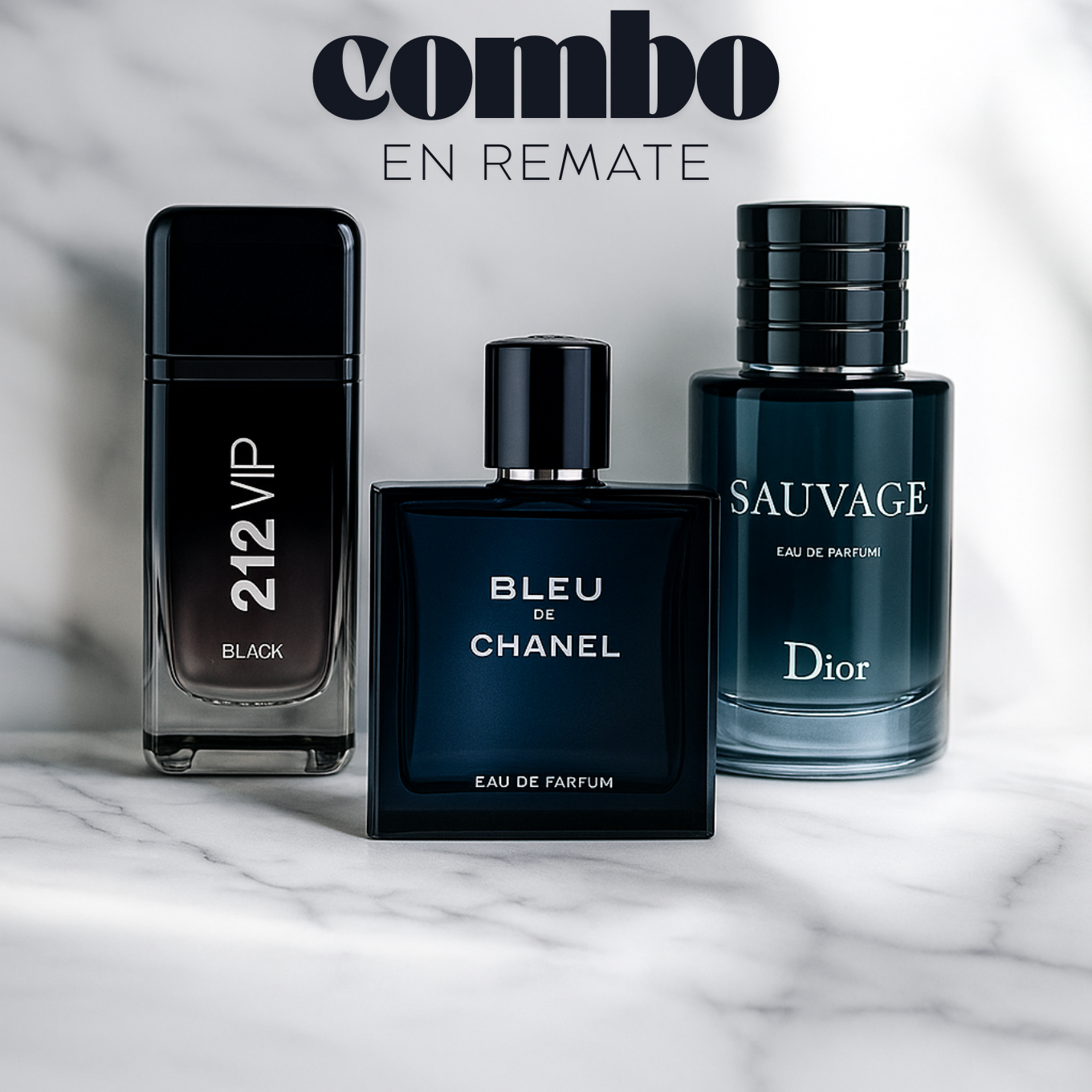 Sauvage de Dior + Bleu de Chanel + 212 VIP